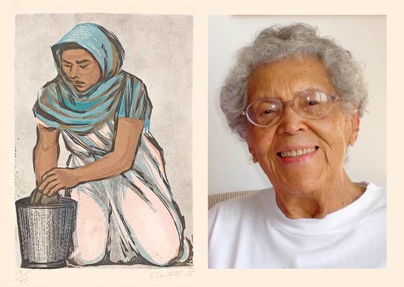 Mujer Lavando el Piso, Elizabeth Catlett