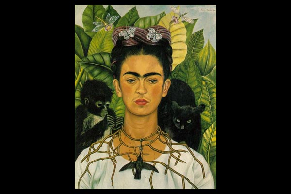 Self Portrait with Necklace of Thorns by Frieda Kahlo, 1940