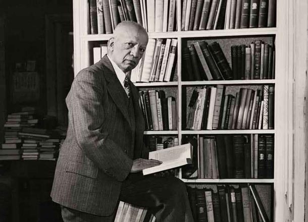 Carter G. Woodson in his library. Source: The Association for the Study of African American Life and History