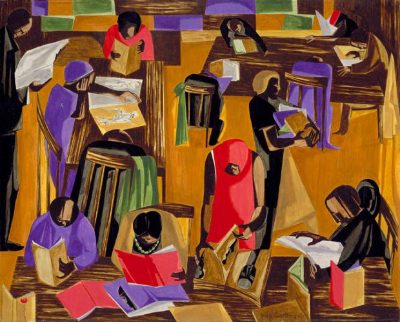 The Library by Jacob Lawrence, 1960.