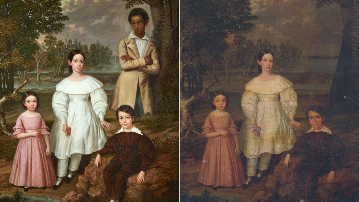 “Belizaire & the Frey Children,” 1837, oil on canvas by Jacques Amans